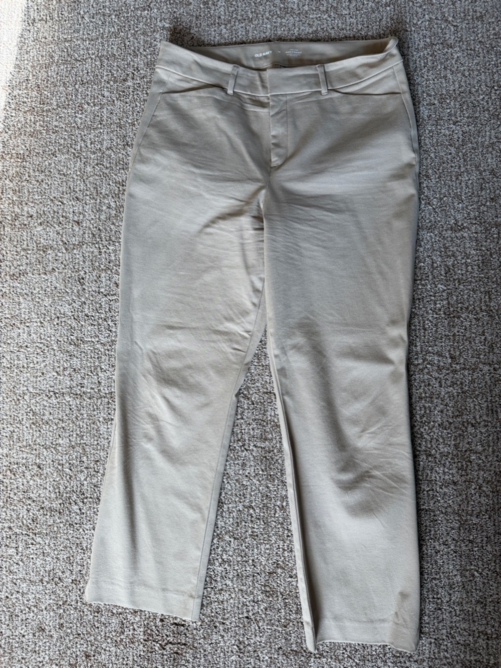 Old Navy Pixie Straight High-Rise Pants - Khaki